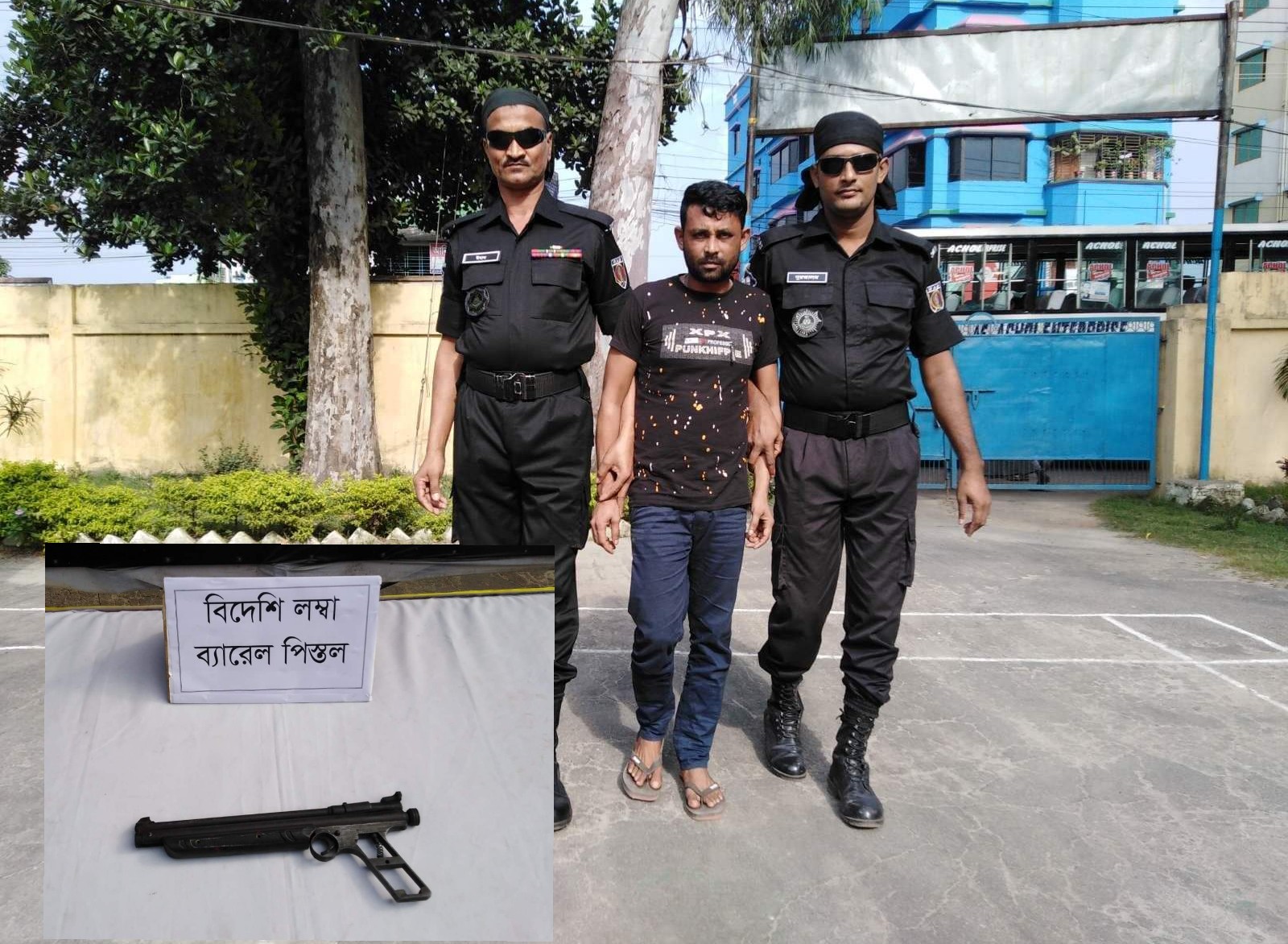 মৌলভীবাজারের শেরপুর থেকে বিদেশি পিস্তলসহ আটক ১